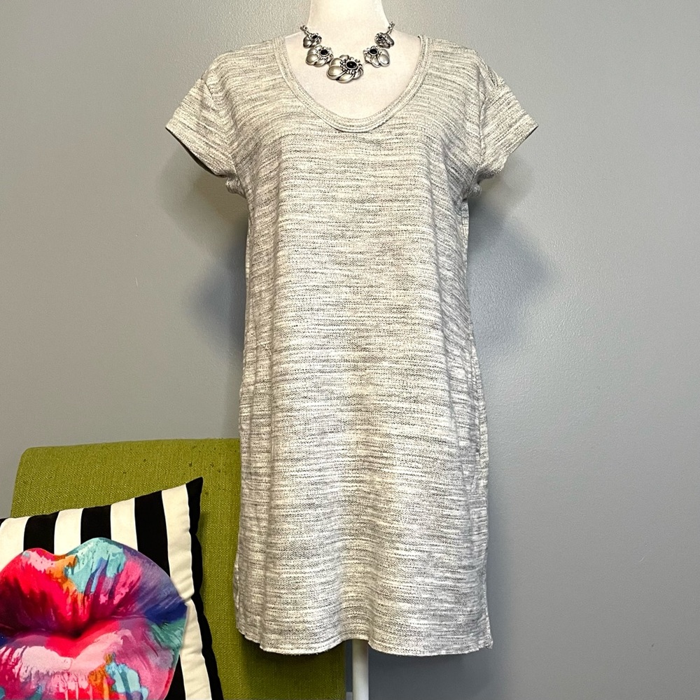 ATM Anthony Thomas Melillo Heathered Grey Casual Tunic T-shirt Dress